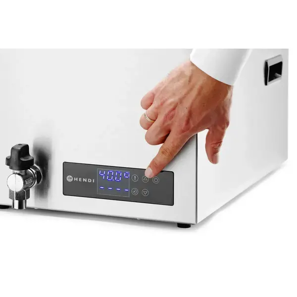 Sous-Vide Kooktoestel | 1/1 GN | 20L | 35°C/90°C | 0.6kW (230V) | Aftapkraan | Programmeerbaar | 540x335x310(h)mm