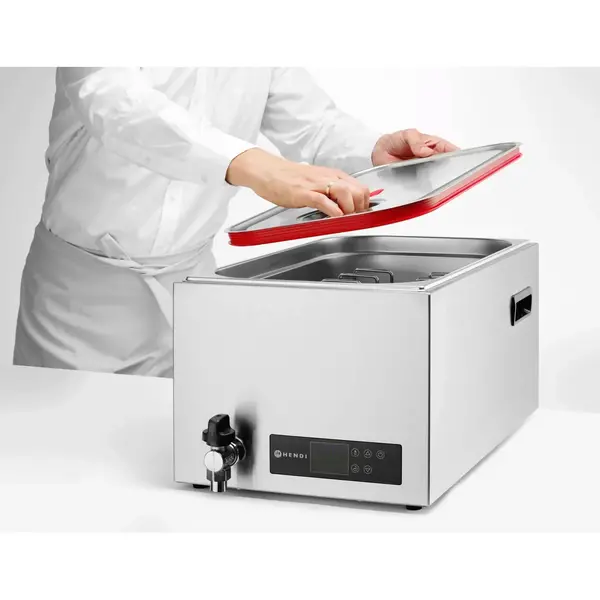 Sous-Vide Kooktoestel | 1/1 GN | 20L | 35°C/90°C | 0.6kW (230V) | Aftapkraan | Programmeerbaar | 540x335x310(h)mm