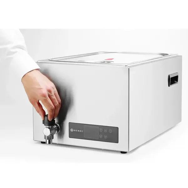 Sous-Vide Kooktoestel | 1/1 GN | 20L | 35°C/90°C | 0.6kW (230V) | Aftapkraan | Programmeerbaar | 540x335x310(h)mm