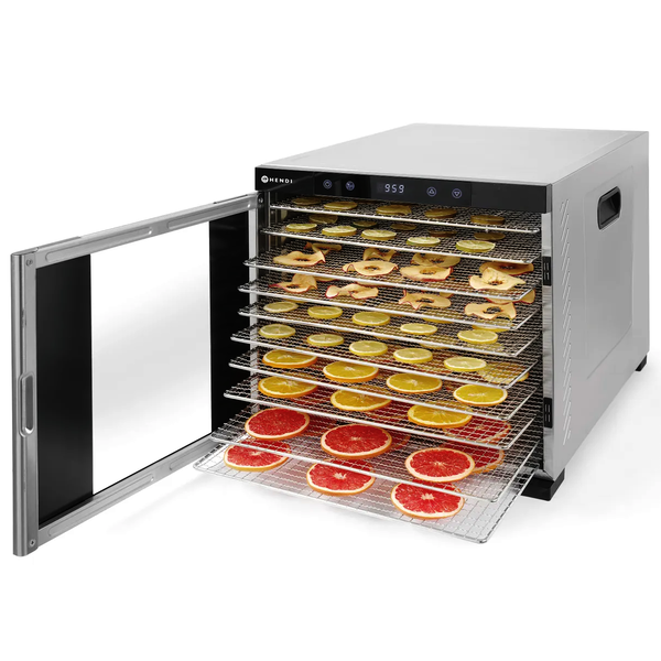 Voedseldroger | ProfiLine | 10 Niveaus (395x380mm) | 35°C/75°C | 1kW (230V) | 417x535x430(h)mm