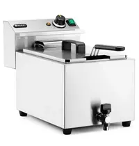 HENDI Friteuse | ProfiLine | Elektrisch | 10L | 50°C/190°C | 6.6kW (400V) | Aftapkraan | 300x680x420(h)mm 