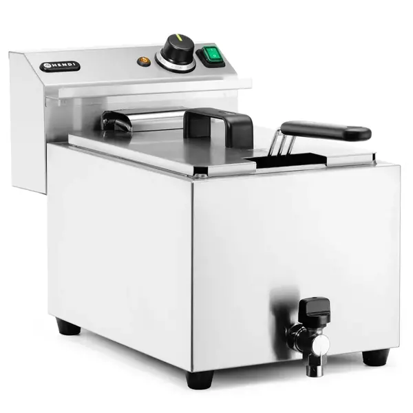 Friteuse | ProfiLine | Elektrisch | 10L | 50°C/190°C | 6.6kW (400V) | Aftapkraan | 300x680x420(h)mm