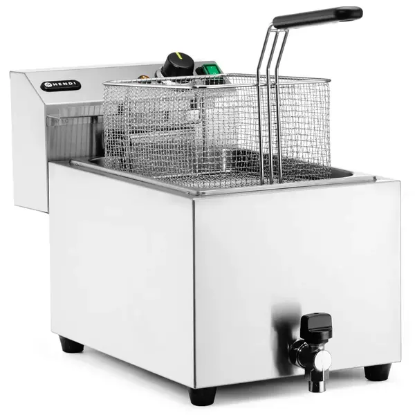 Friteuse | ProfiLine | Elektrisch | 10L | 50°C/190°C | 6.6kW (400V) | Aftapkraan | 300x680x420(h)mm