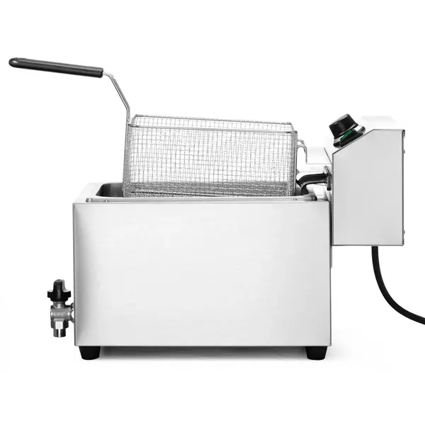 Friteuse | ProfiLine | Elektrisch | 10L | 50°C/190°C | 6.6kW (400V) | Aftapkraan | 300x680x420(h)mm