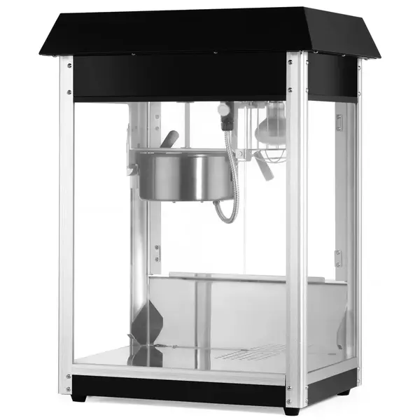 Popcornmachine | Zwart | 1.5kW (230V) | Interne Verlichting | 560x420x770(h)mm