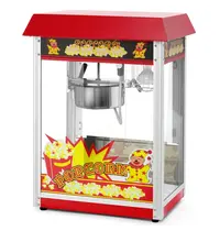 HENDI Popcornmachine | Rood | 1.5kW (230V) | Interne Verlichting | 560x420x770(h)mm