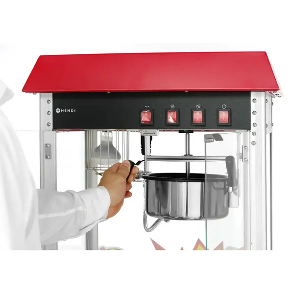 Popcornmachine | Rood | 1.5kW (230V) | Interne Verlichting | 560x420x770(h)mm