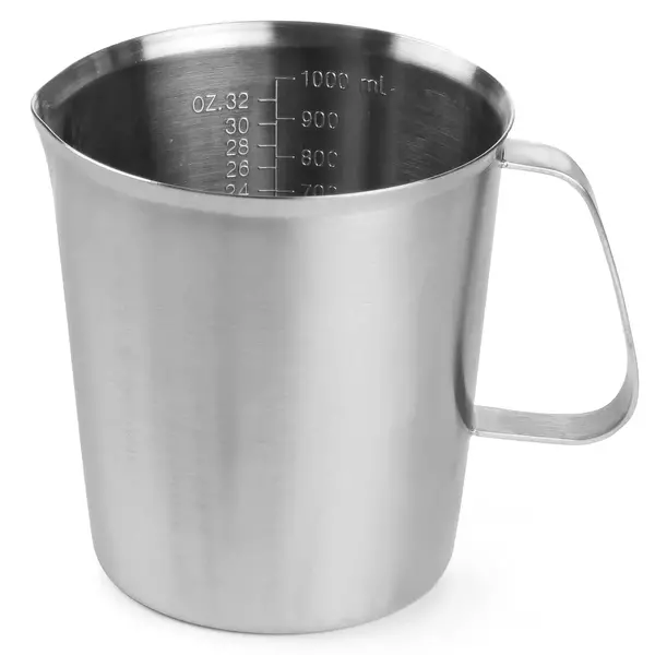 Maatbeker | RVS | 1L | Maatverdeling | Ø120x130(h)mm