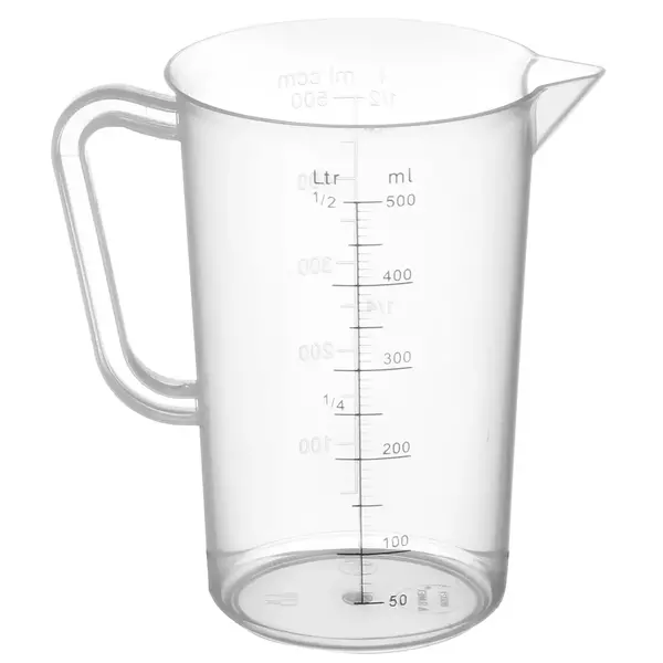 Maatbeker | Kunststof | Diverse Maten (0.5-5L) | Maatverdeling