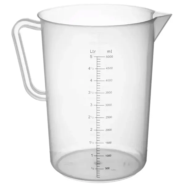 Maatbeker | Kunststof | Diverse Maten (0.5-5L) | Maatverdeling
