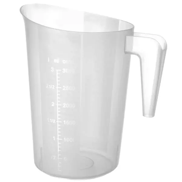 Maatbeker | Kunststof | 3L | Maatverdeling | Stapelbaar | Ø181x233(h)mm