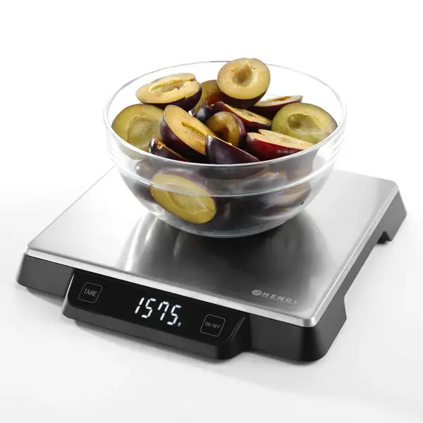 Keukenweegschaal | RVS/Kunststof | Max. 15kg | 1g Nauwkeurig | Draadloos | Touchbediening | 266x269x34(h)mm
