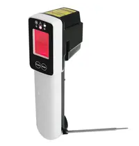 HENDI Thermometer | Digitaal | Infrarood + Sonde (Inklapbaar) | -60°C/+350°C | HACCP Kleurindicatie | 39x53x158(h)mm