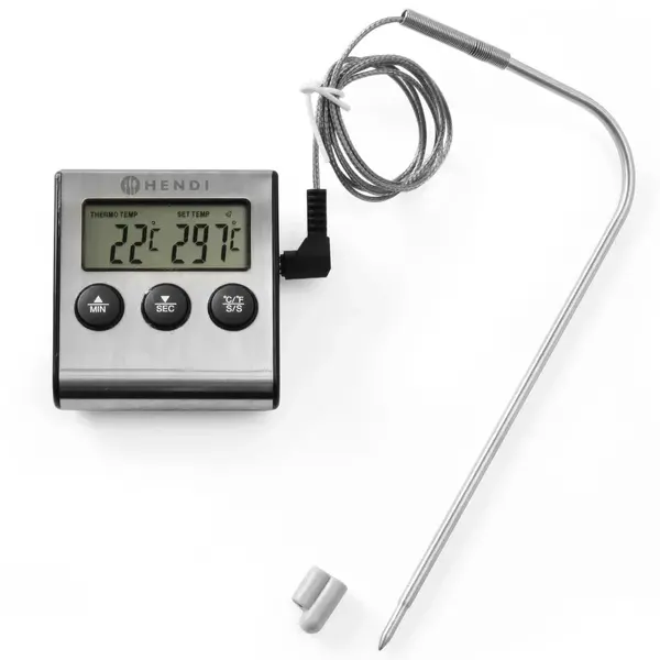 Braadthermometer | Digitaal | Sonde (Kabel) | -50°C/+250°C | Timer | 65x70x17(h)mm