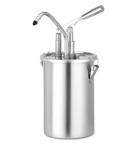 HENDI Sausdispenser | RVS | 5L | Portie 35ml | Ø180x420(h)mm