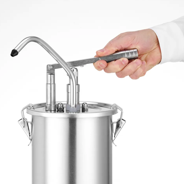 Sausverwarmer + Dispenser | RVS | 3L | 30°C/90°C | Portie 35ml | 0.8kW (230V) | Ø180x500(h)mm