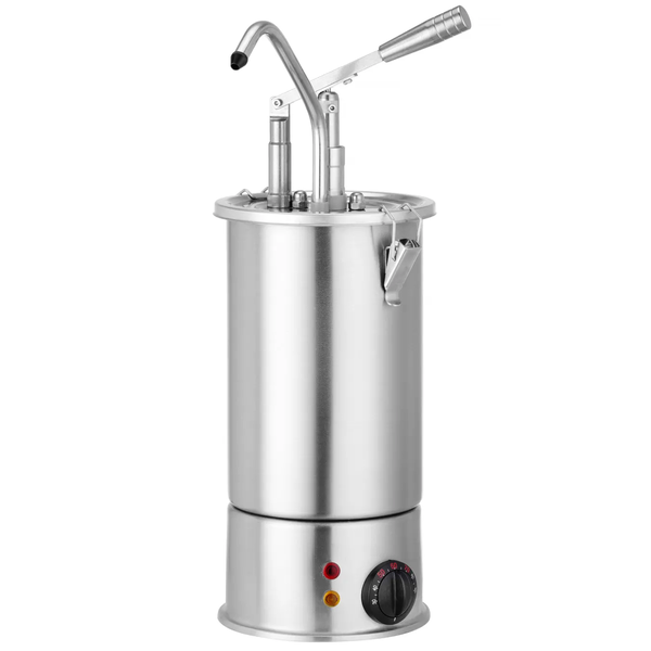 Sausverwarmer + Dispenser | RVS | 3L | 30°C/90°C | Portie 35ml | 0.8kW (230V) | Ø180x500(h)mm