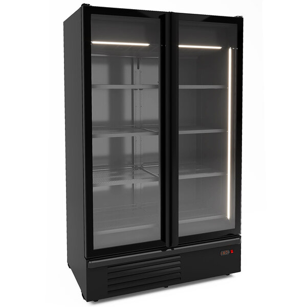 Koelkast | 1200L | Zwart | +1°C/+7°C | Geforceerd | Klapdeuren | Wielen | 1270x790x2140(h)mm