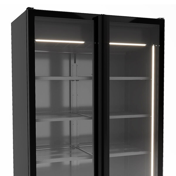 Koelkast | 1200L | Zwart | +1°C/+7°C | Geforceerd | Klapdeuren | Wielen | 1270x790x2140(h)mm