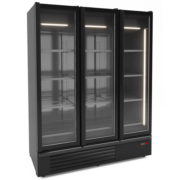 Koelkast | 1555L | Zwart | +1°C/+7°C | Geforceerd | Klapdeuren | Wielen | 1620x790x2140(h)mm