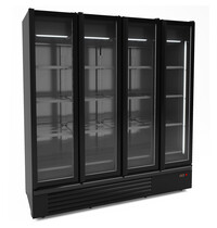 CombiSteel Koelkast | 1850L | Zwart | +1°C/+7°C | Geforceerd | Klapdeuren | Wielen | 1910x790x2140(h)mm 