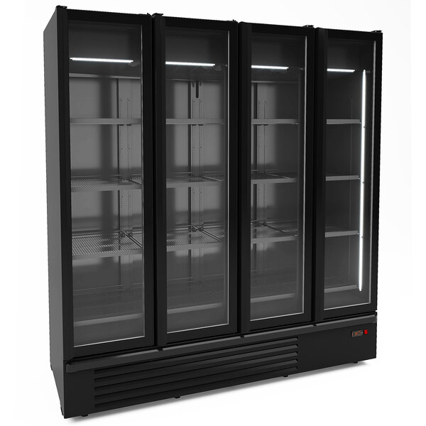Koelkast | 1850L | Zwart | +1°C/+7°C | Geforceerd | Klapdeuren | Wielen | 1910x790x2140(h)mm