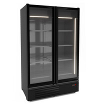 CombiSteel Vrieskast | 1230L | Zwart | -18°C/-23°C | Geforceerd | Klapdeuren | Wielen | 1306x852x2082(h)mm 
