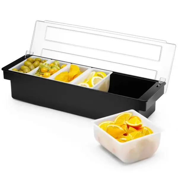 Garneerunit | BarUp | Kunststof | 4x 0.5L + 1x 1L | 480x150x100(h)mm