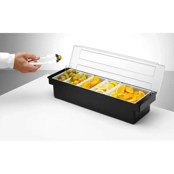 Garneerunit | BarUp | Kunststof | 4x 0.5L + 1x 1L | 480x150x100(h)mm