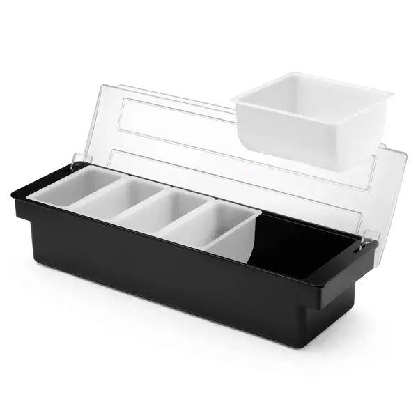 Garneerunit | BarUp | Kunststof | 4x 0.5L + 1x 1L | 480x150x100(h)mm