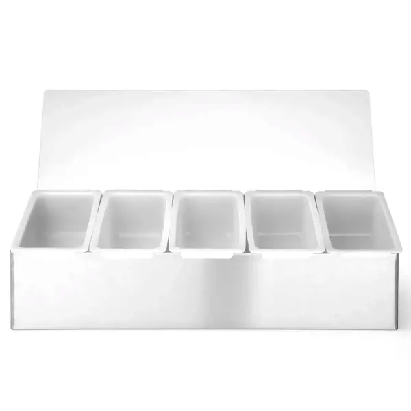 Garneerunit | BarUp | RVS | 5x 0.8L | 375x140x90(h)mm