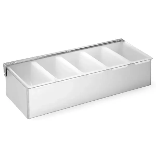 Garneerunit | BarUp | RVS | 5x 0.8L | 375x140x90(h)mm