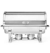 HENDI Chafing Dish | BUFFET SUPREME | RVS | 1/1 GN (9L) | Rolltop Deksel | 590x340x400(h)mm