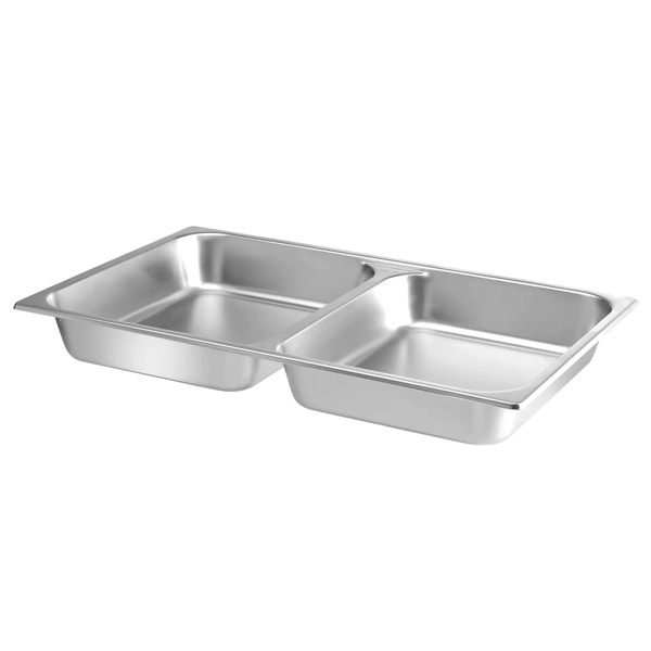 Voedselpan | HENDI Chafing Dishes | RVS | 1/1 GN | 2 Compartimenten | 530x325x65(h)mm