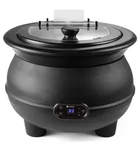 HENDI Soepketel | Zwart | 8L | 65°C/95°C | 0.45kW | Touchbediening | Ø370x300(h)mm 