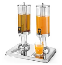 HENDI Drankendispenser | RVS | 2x 3L | Passief Koelbaar | 415x315x490(h)mm 