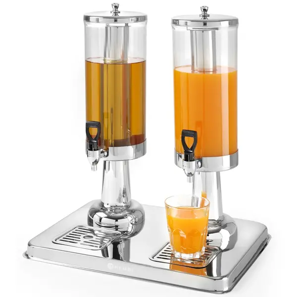 Drankendispenser | RVS | 2x 3L | Passief Koelbaar | 415x315x490(h)mm