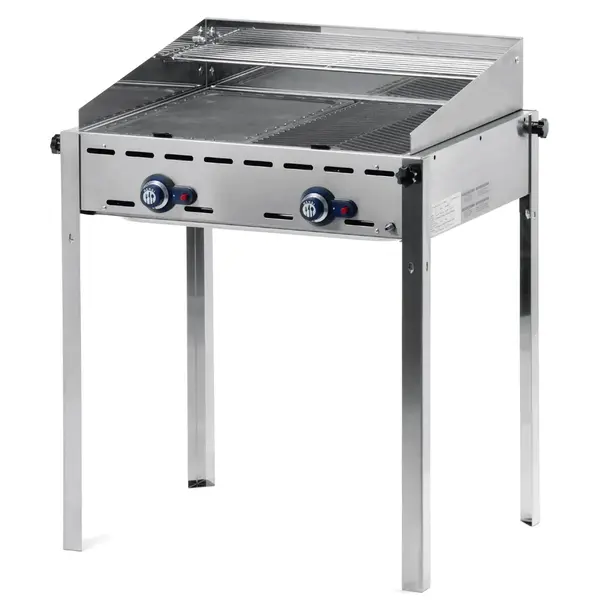 Barbecue | GreenFire | Propaangas | 1 Rooster + 1 Bakplaat (2x 1/1 GN) | 2 Branders | 11.6kW | Windkap | 740x612x825(h)mm