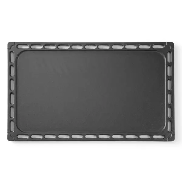 Bakplaat | HENDI GreenFire Barbecues | Gietijzer | Dubbelzijdig (Gegroefd/Glad) | 1/1 GN
