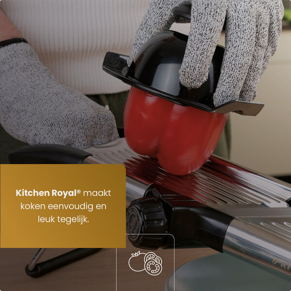 Mandoline Groentesnijder | Kunststof/RVS | Incl. Beschermingshandschoenen | BPA-Vrij