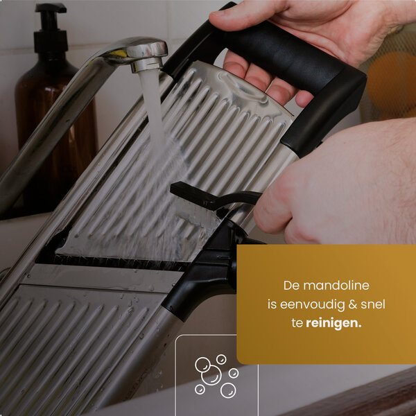 Mandoline Groentesnijder | Kunststof/RVS | Incl. Beschermingshandschoenen | BPA-Vrij