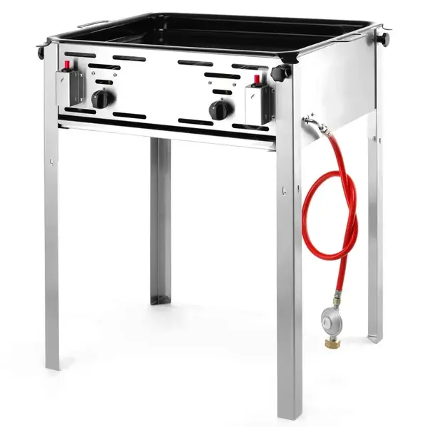 Barbecue | GrillMaster | Propaangas | Rooster/Braadpan (590x480) | 2 Branders | 11.6kW | 650x540x840(h)mm
