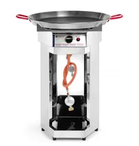 HENDI Paëllabrander | FIËSTA | Propaangas | 1 Brander | 4.8kW | Piëzo Ontsteking | Open Onderstel | Incl. Paëllapan | 600x600x870(h)mm 