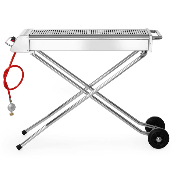 Barbecue | XENON PRO | Propaangas | 2 Roosters (860x260) | 1 Brander | 7.5kW | Inklapbaar | Wielen | 1120x410x900(h)mm