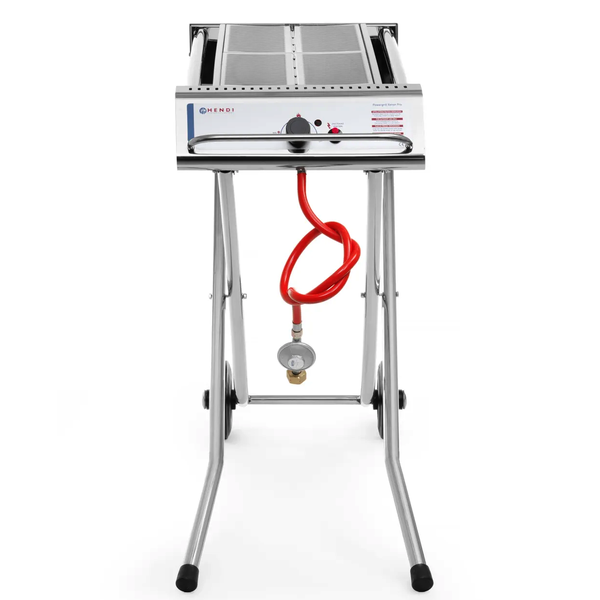 Barbecue | XENON PRO | Propaangas | 2 Roosters (860x260) | 1 Brander | 7.5kW | Inklapbaar | Wielen | 1120x410x900(h)mm