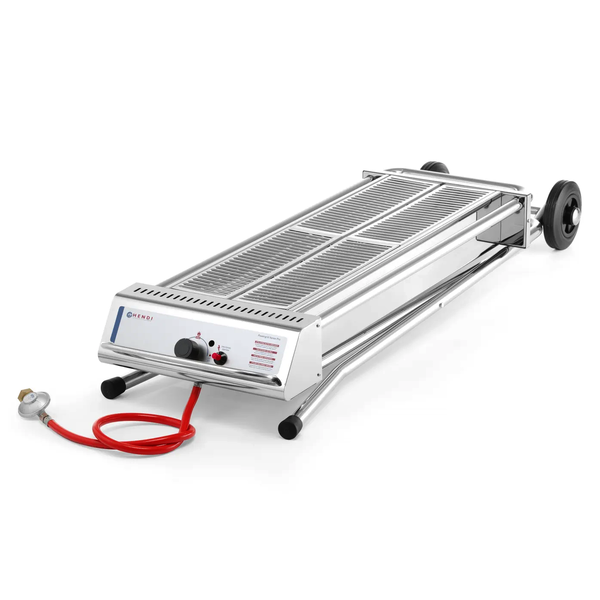 Barbecue | XENON PRO | Propaangas | 2 Roosters (860x260) | 1 Brander | 7.5kW | Inklapbaar | Wielen | 1120x410x900(h)mm