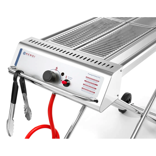 Barbecue | XENON PRO | Propaangas | 2 Roosters (860x260) | 1 Brander | 7.5kW | Inklapbaar | Wielen | 1120x410x900(h)mm