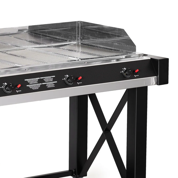 Barbecue | ATLANTA | Propaangas | Roosters (1100x500) | 3 Branders | 13kW | Wielen (Geremd) | 1285x770x917(h)mm