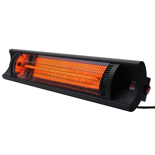 Terrasverwarmer | BOLA | Zwart | Elektrisch | 2.5kW (230V) | Afstandsbediening | Waterdicht | 879x85x195(h)mm