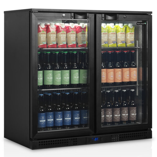 Barkoelkast | SERIE BA | Energiezuinig | 196L | Zwart | +2°C/+10°C | Geforceerd | Draaideuren | 900x520x900(h)mm